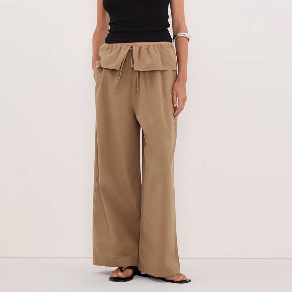 NEW DISSH Bentlee Caramel Cotton Fisherman Pant